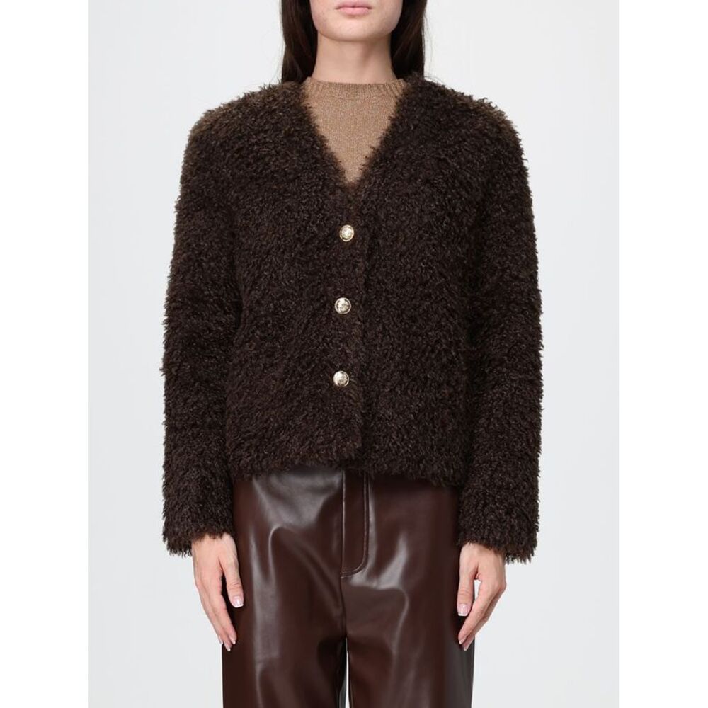 Twinset Women Short Single-Breasted Boucle Coat Twinset With V-Neck